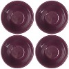 Elanze Designs Dimpled Ceramic 5.5 inch Contemporary Serving Bowls Set of 4, Purple - 3 of 4
