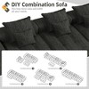 Whisen Modern Oversized Modular Sectional Sofa with 2 Ottoman, 2 Seat Sparkling Chenille Fabric and 4 Pillows, 4-Piece DIY Combination - 3 of 4