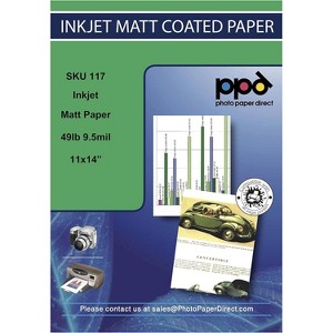 PPD Matte Photo Paper 11x14" 50 sheets 180 gsm for Inkjet Printers - 1 of 2