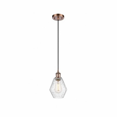 Cindyrella - 1 Light Cord Hung Mini Pendant In Industrial Style-10 Inches Tall and 6 Inches Wide