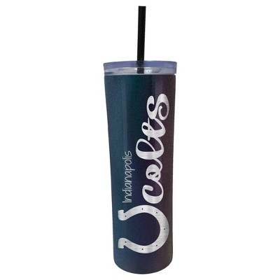 NFL Indianapolis Colts 20oz Onyx Skinny Tumbler with Straw