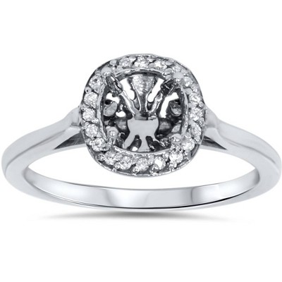 Pompeii3 Diamond Engagement Ring Semi Mount 14K White Gold