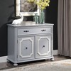 36" Enyin Cabinet Gray Finish - Acme Furniture: Vintage Carved Wood, No Assembly Required - 2 of 4