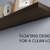 INFURNIC Decorative Wall Shelf Floating Shelves Set for Displaying Books and Decor Minimalist Design Easy Installation, Black, 9.8"*47.3"*1.5" - 2 of 4