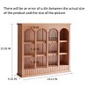 Solid Wood Display Cabinet with Arched Shelves, European Style Decorative Storage Rack and Cup Holder for Kitchen, Dining Room-Maison Boucle - 4 of 4