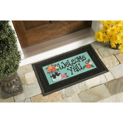 Seasonal Sassafras Decorative Rubber Outdoor Doormat Set