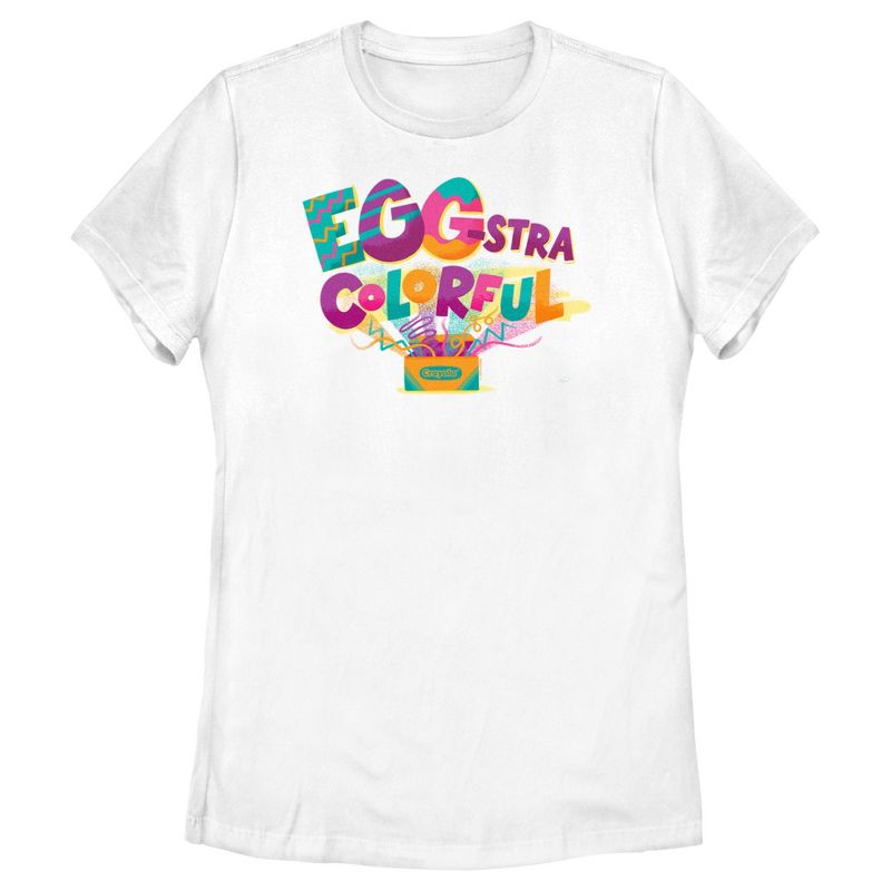 Women's Crayola Easter Egg-Stra Colorful T-Shirt, 1 of 5