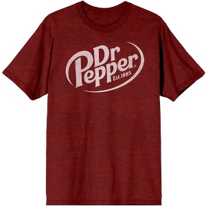 Dr. Pepper Est. 1885 Maroon Logo Men's Black Graphic Tee - 1 of 2