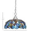 Toltec Lighting Any 1 - Light Pendant in  Brushed Nickel with 16" Blue Mosaic Art Glass Shade - 2 of 2