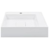 vidaXL Wash Basin Mineral Cast/Marble Cast White Washroom Sink Multi Sizes - 3 of 4