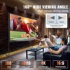 VEVOR Projector Screen with Stand, 100 inch 16:9 4K 1080 HD Outdoor Movie Screen with Stand, Wrinkle-Free Projection Screen with Bar Feet - 3 of 4