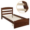 CAVINAS Twin Size Rustic Platform Bed Frame with Storage Drawers & Wood Slat Support,No Box Spring Needed - 3 of 4