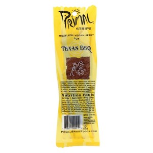Primal Strips - Vegan Jerky - Meatless - Soy - Texas BBQ - Case of 24 - 1 oz - 1 of 3