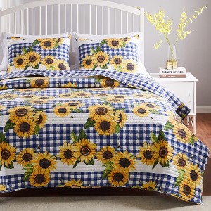 Greenland Home Fashions Sunflower GL-2011CKS Sham King, 20X36 - 1 of 3