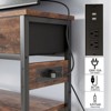 Gikpal Entryway Table with Power Outlets, Console Table with 3 Fabric Drawers, Entryway Console Table with storage for Living Room, Hallway, Couch - 3 of 4