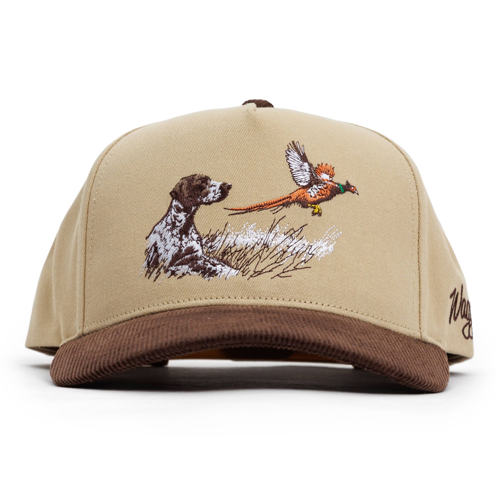 Waggle Adult Polyester Upland Corduroy Brim Baseball Hat - Tan