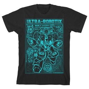 Ultra Robotix Youth Boys Black Graphic Tee - 1 of 1