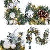 6 Ft Christmas Garland with Lights for Mantle, Garland with Silver White Balls Pine Cones for Indoor Outdoor Fireplace Stair Railing Holiday Decor - 4 of 4