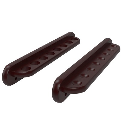 Mahogany Wall Mounted 8-Cue Billiard Rack