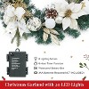 6 ft Pre-Lit Christmas Garland, Battery Operated with 20 Lights & Timer, White, for Mantel, Table Centerpiece, Indoor/Outdoor Holiday Decor - 4 of 4