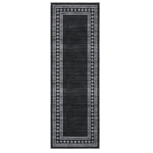 Modern Bordered Soft Carpet Mat Indoor Non Slip Machine Washable Area Rug - 1 of 4