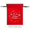 Wrapables Non-Woven Christmas Holiday Drawstring Gift Bags for Party Favors, Goodie Bag, Treats, Gift Wrap, Parties (Set of 8) - image 2 of 4