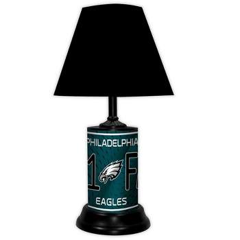 NFL 18-inch Desk/Table Lamp with Shade, #1 Fan with Team Logo, Philadelphia Eagles