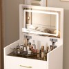 CAVINAS 3 in 1 with Open Top Mirror Vanity Mirror Visible Glass Table Top Compact Vanity Modern Mini Vanity for Bedroom - 4 of 4