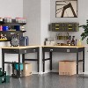 Garage Workbench with Storage Drawers,60" Adjustable Desk 2200lbs Load, 28"-40" Manual Height Workshop Table for Home Office - 2 of 4