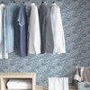 NuWallpaper Saybrook Peel and Stick Wallpaper: Removable Vinyl, Modern Wave Pattern, Self-Adhesive, Blue, 30.75 Sq Ft Coverage - 4 of 4