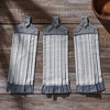Sawyer Mill Blue Ticking Stripe Button Loop Tea Towel Set of 3  VHC Brands - 4 of 4