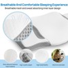 Okak Ergonomic Neck Pillow with Multi-Area Design, Memory Foam Pillows with High Breathablity, Bed Pillows for All Sleeper Use, White+Gray - 4 of 4
