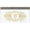 Linum Home Textiles 100% Turkish Cotton MONICA Gold Thread 2PC Embellished Bath Towel Set - 3 of 3