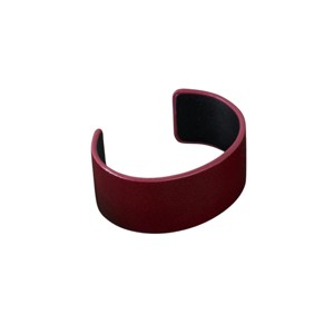Slickblue Women's Cuff Bracelet, Wide Red Faux Leather, Open Adjustable Fit, Bold Style, 2.5 Inch - 1 of 3