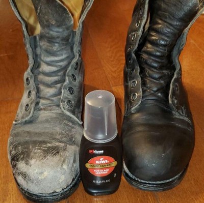 Kiwi Scuff Cover Brown Bottle With Sponge Applicator Liquid Shoe Polish -  2.4 Fl. Oz. - Randalls