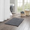 SEVOBAL Bathroom Rugs Bath Mat Rug Home Decor Carpet Shower Mat Home Decor Chenille Chain Stitch for Shower Room Bathroom Home, Gray, 30"*20"*0.5" - 2 of 4