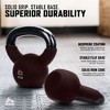 RBX 12lb Neoprene Kettlebell with Wide Handle & Iron Core, Flat Bottom, Great for All Fitness Levels, Brown - 3 of 4