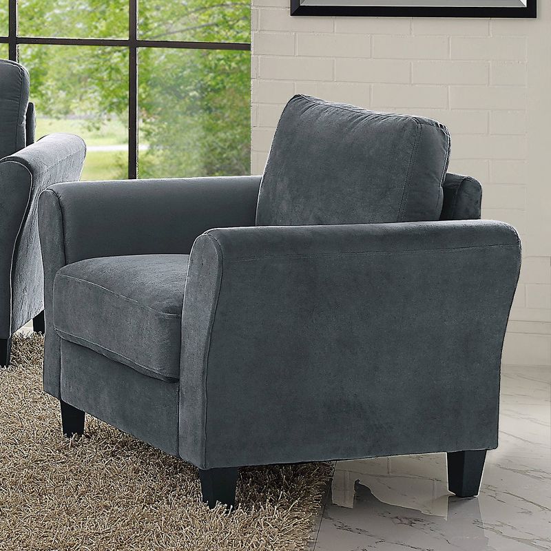 Willow Microfiber Chair with Rolled Arms - Lifestyle Solutions, 5 of 12