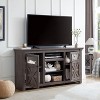 CAVINAS TV Stand Farmhouse Barn Design Entertainment Center with 2 Doors Cabinet for Living Room, Bedroom - 2 of 4