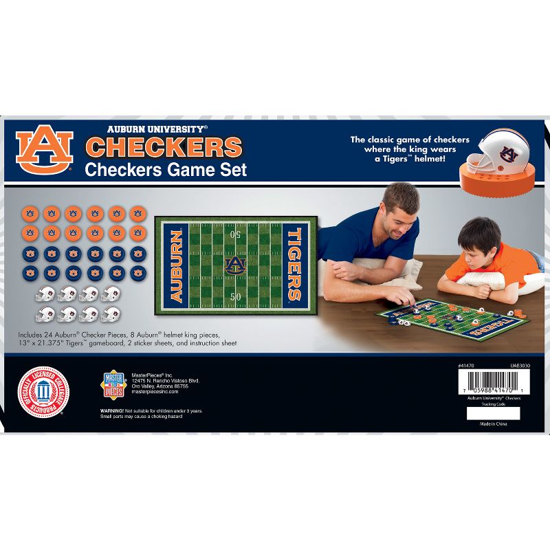 MasterPieces Officially licensed NCAA Auburn Tigers Checkers Board Game for Families and Kids ages 6 and Up, 4 of 7