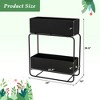 Costway 2-Tier Metal Elevated Garden Bed Raised Planter Box Flowers Plant Stand - 3 of 4