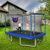 Jump Into Fun 8FT × 12FT Rectangular Trampoline With Basketball Board,Ball Inflator,Ladder, Galvanized steel frame, Weatherproof For Kids and Adults - 3 of 4