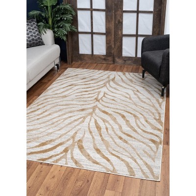 Gold 2 ft. x 3 ft. Accent Rug ¨C Soft Non-Shedding Small Area Rug for Entryway, Bedroom, or Bathroom - Nertpow
