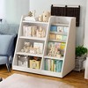 Alilang 35.50 Inch Kids' Multi-Tier Storage Organizer with Bookshelf and Display Pockets - White - 2 of 4