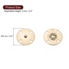 Unique Bargains Alloy Invisible Durable High Hardness Buckle Fasteners Press Studs Buttons 5 Pcs - 2 of 4