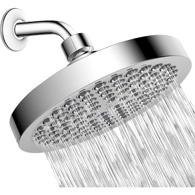 Attop High Pressure Rain Shower Head Easy Clean Adjustable Replacement for Your Bathroom Shower Heads 6-Inch Round