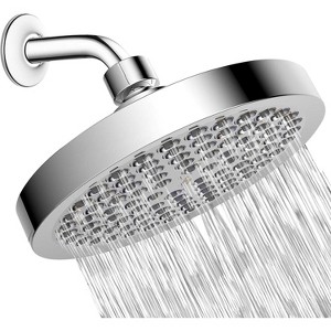 Attop High Pressure Rain Shower Head Easy Clean Adjustable Replacement for Your Bathroom Shower Heads 6-Inch Round - 1 of 4