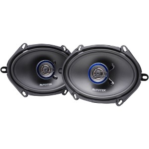 Autotek Street Machine 250W 5"x7" & 6"x8" 2 Way Car Audio Coaxial Speakers with Neo Mylar Soft Dome Tweeters for Crystal Clear Sound, Pair - 1 of 4