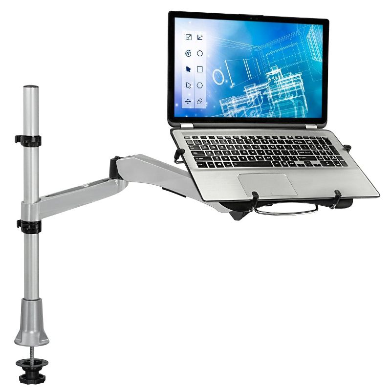 Mount-It! Desk Mount Stand for Laptops, Tablets, and Notebooks for Screens up to 17 Inches with USB Powered Cooling Fan, 1 of 7