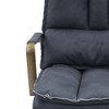 25" Tinzud Active Sitting Chair Gray Leather - Acme Furniture: Ergonomic Design, Metal Frame, 60 Day Warranty - 4 of 4
